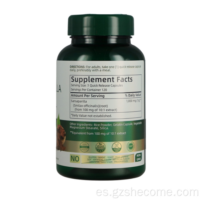 Herbal Shecome Zarzaparrilla Cápsulas Vitalidad Salud